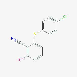 molecular formula C13H7ClFNS B069816 2-Fluoro-6-(4-chlorophenylthio)benzonitrile CAS No. 175204-12-3