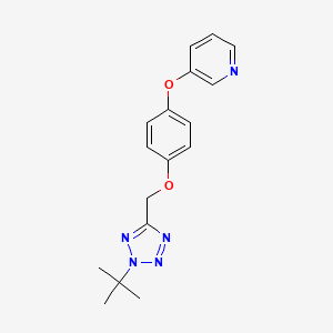 molecular formula C17H19N5O2 B6981635 3-[4-[(2-Tert-butyltetrazol-5-yl)methoxy]phenoxy]pyridine 