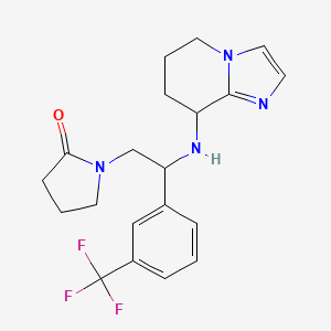 1-[2-(5,6,7,8-Tetrahydroimidazo[1,2-a]pyridin-8-ylamino)-2-[3-(trifluoromethyl)phenyl]ethyl]pyrrolidin-2-one