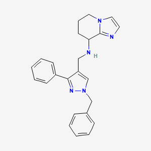 N-[(1-benzyl-3-phenylpyrazol-4-yl)methyl]-5,6,7,8-tetrahydroimidazo[1,2-a]pyridin-8-amine