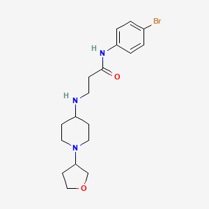 N-(4-bromophenyl)-3-[[1-(oxolan-3-yl)piperidin-4-yl]amino]propanamide