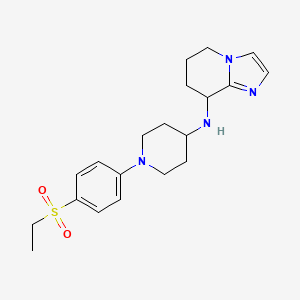 molecular formula C20H28N4O2S B6981672 N-[1-(4-ethylsulfonylphenyl)piperidin-4-yl]-5,6,7,8-tetrahydroimidazo[1,2-a]pyridin-8-amine 