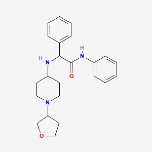 2-[[1-(oxolan-3-yl)piperidin-4-yl]amino]-N,2-diphenylacetamide