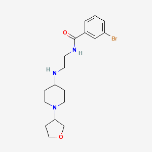 molecular formula C18H26BrN3O2 B6981700 3-bromo-N-[2-[[1-(oxolan-3-yl)piperidin-4-yl]amino]ethyl]benzamide 