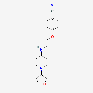 molecular formula C18H25N3O2 B6981708 4-[2-[[1-(Oxolan-3-yl)piperidin-4-yl]amino]ethoxy]benzonitrile 