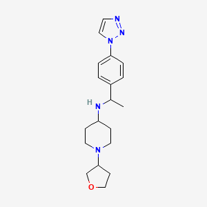 1-(oxolan-3-yl)-N-[1-[4-(triazol-1-yl)phenyl]ethyl]piperidin-4-amine