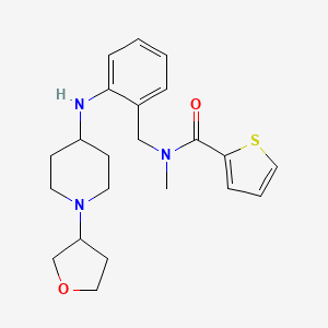 N-methyl-N-[[2-[[1-(oxolan-3-yl)piperidin-4-yl]amino]phenyl]methyl]thiophene-2-carboxamide