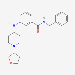 N-benzyl-3-[[1-(oxolan-3-yl)piperidin-4-yl]amino]benzamide