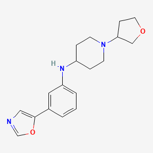 N-[3-(1,3-oxazol-5-yl)phenyl]-1-(oxolan-3-yl)piperidin-4-amine