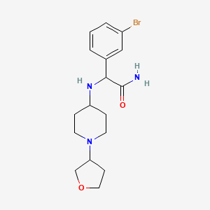 2-(3-Bromophenyl)-2-[[1-(oxolan-3-yl)piperidin-4-yl]amino]acetamide