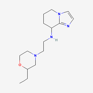 molecular formula C15H26N4O B6981799 N-[2-(2-ethylmorpholin-4-yl)ethyl]-5,6,7,8-tetrahydroimidazo[1,2-a]pyridin-8-amine 