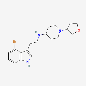 molecular formula C19H26BrN3O B6981826 N-[2-(4-bromo-1H-indol-3-yl)ethyl]-1-(oxolan-3-yl)piperidin-4-amine 