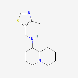 molecular formula C14H23N3S B6981852 N-[(4-methyl-1,3-thiazol-5-yl)methyl]-2,3,4,6,7,8,9,9a-octahydro-1H-quinolizin-1-amine 