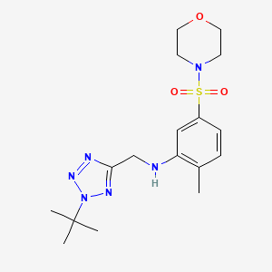 molecular formula C17H26N6O3S B6981864 N-[(2-tert-butyltetrazol-5-yl)methyl]-2-methyl-5-morpholin-4-ylsulfonylaniline 