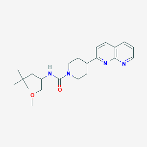 N-(1-methoxy-4,4-dimethylpentan-2-yl)-4-(1,8-naphthyridin-2-yl)piperidine-1-carboxamide