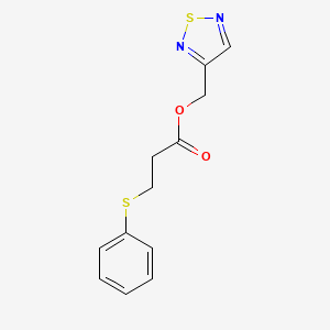 molecular formula C12H12N2O2S2 B6981891 1,2,5-Thiadiazol-3-ylmethyl 3-phenylsulfanylpropanoate 