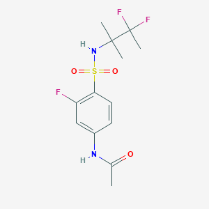 N-[4-[(3,3-difluoro-2-methylbutan-2-yl)sulfamoyl]-3-fluorophenyl]acetamide