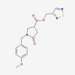 1,2,5-Thiadiazol-3-ylmethyl 1-[(4-methoxyphenyl)methyl]-5-oxopyrrolidine-3-carboxylate