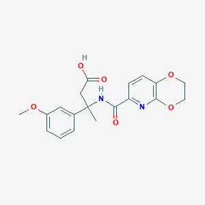 3-(2,3-Dihydro-[1,4]dioxino[2,3-b]pyridine-6-carbonylamino)-3-(3-methoxyphenyl)butanoic acid