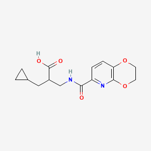 2-(Cyclopropylmethyl)-3-(2,3-dihydro-[1,4]dioxino[2,3-b]pyridine-6-carbonylamino)propanoic acid