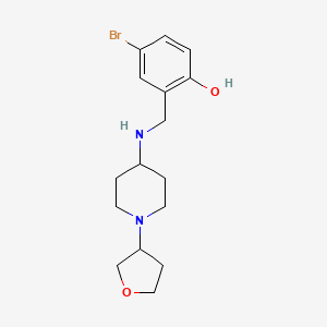 4-Bromo-2-[[[1-(oxolan-3-yl)piperidin-4-yl]amino]methyl]phenol