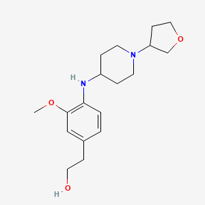 molecular formula C18H28N2O3 B6981967 2-[3-Methoxy-4-[[1-(oxolan-3-yl)piperidin-4-yl]amino]phenyl]ethanol 