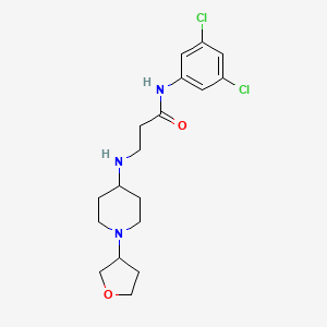 N-(3,5-dichlorophenyl)-3-[[1-(oxolan-3-yl)piperidin-4-yl]amino]propanamide