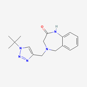 molecular formula C16H21N5O B6981995 4-[(1-tert-butyltriazol-4-yl)methyl]-3,5-dihydro-1H-1,4-benzodiazepin-2-one 