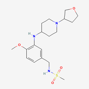 N-[[4-methoxy-3-[[1-(oxolan-3-yl)piperidin-4-yl]amino]phenyl]methyl]methanesulfonamide