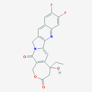 20-Ethyl-6,7-difluoro-20-hydroxy-17-oxa-3,13-diazapentacyclo[11.9.0.02,11.04,9.015,21]docosa-1(22),2(11),3,5,7,9,15(21)-heptaene-14,18-dione