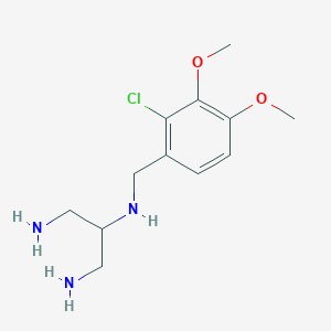 2-N-[(2-chloro-3,4-dimethoxyphenyl)methyl]propane-1,2,3-triamine