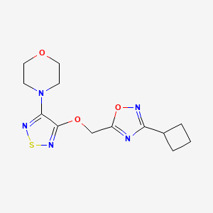 4-[4-[(3-Cyclobutyl-1,2,4-oxadiazol-5-yl)methoxy]-1,2,5-thiadiazol-3-yl]morpholine