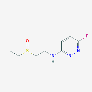 molecular formula C8H12FN3OS B6982042 N-(2-ethylsulfinylethyl)-6-fluoropyridazin-3-amine 