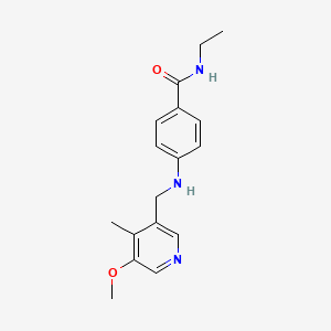 molecular formula C17H21N3O2 B6982049 N-ethyl-4-[(5-methoxy-4-methylpyridin-3-yl)methylamino]benzamide 