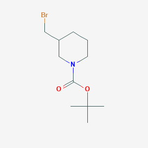 molecular formula C11H20BrNO2 B069821 Tert-butyl 3-(bromomethyl)piperidine-1-carboxylate CAS No. 193629-39-9