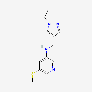 N-[(1-ethylpyrazol-4-yl)methyl]-5-methylsulfanylpyridin-3-amine