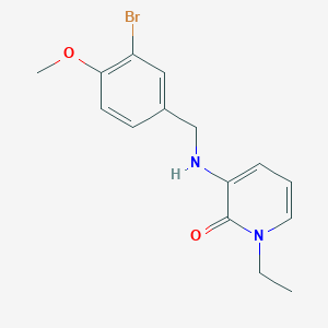 3-[(3-Bromo-4-methoxyphenyl)methylamino]-1-ethylpyridin-2-one