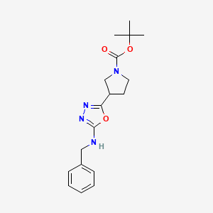 Tert-butyl 3-[5-(benzylamino)-1,3,4-oxadiazol-2-yl]pyrrolidine-1-carboxylate