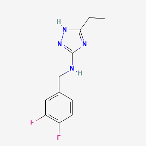 N-[(3,4-difluorophenyl)methyl]-5-ethyl-1H-1,2,4-triazol-3-amine