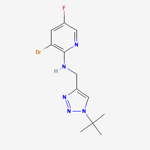 3-bromo-N-[(1-tert-butyltriazol-4-yl)methyl]-5-fluoropyridin-2-amine