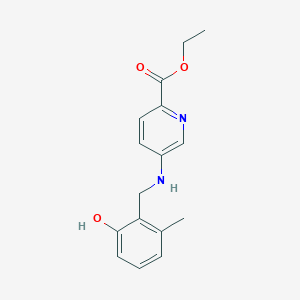 molecular formula C16H18N2O3 B6982217 Ethyl 5-[(2-hydroxy-6-methylphenyl)methylamino]pyridine-2-carboxylate 