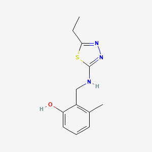 2-[[(5-Ethyl-1,3,4-thiadiazol-2-yl)amino]methyl]-3-methylphenol