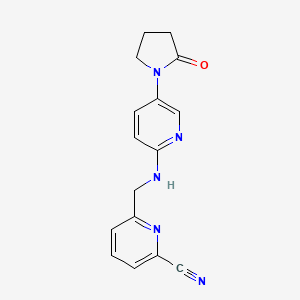 6-[[[5-(2-Oxopyrrolidin-1-yl)pyridin-2-yl]amino]methyl]pyridine-2-carbonitrile