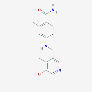 4-[(5-Methoxy-4-methylpyridin-3-yl)methylamino]-2-methylbenzamide