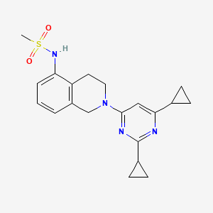 N-[2-(2,6-dicyclopropylpyrimidin-4-yl)-3,4-dihydro-1H-isoquinolin-5-yl]methanesulfonamide