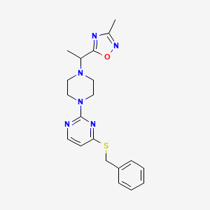 5-[1-[4-(4-Benzylsulfanylpyrimidin-2-yl)piperazin-1-yl]ethyl]-3-methyl-1,2,4-oxadiazole