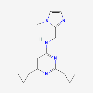 2,6-dicyclopropyl-N-[(1-methylimidazol-2-yl)methyl]pyrimidin-4-amine