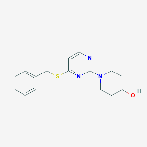 molecular formula C16H19N3OS B6982286 1-(4-Benzylsulfanylpyrimidin-2-yl)piperidin-4-ol 