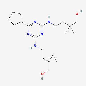 [1-[2-[[4-Cyclopentyl-6-[2-[1-(hydroxymethyl)cyclopropyl]ethylamino]-1,3,5-triazin-2-yl]amino]ethyl]cyclopropyl]methanol