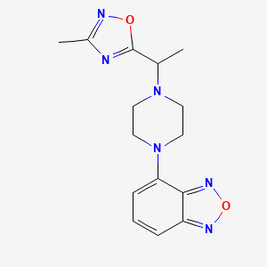 4-[4-[1-(3-Methyl-1,2,4-oxadiazol-5-yl)ethyl]piperazin-1-yl]-2,1,3-benzoxadiazole